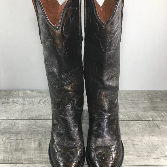 Dan Post DP3245 El Paso Collection Leather Cowboy Western Womens Boots Size 7.5 - Picture 4 of 11